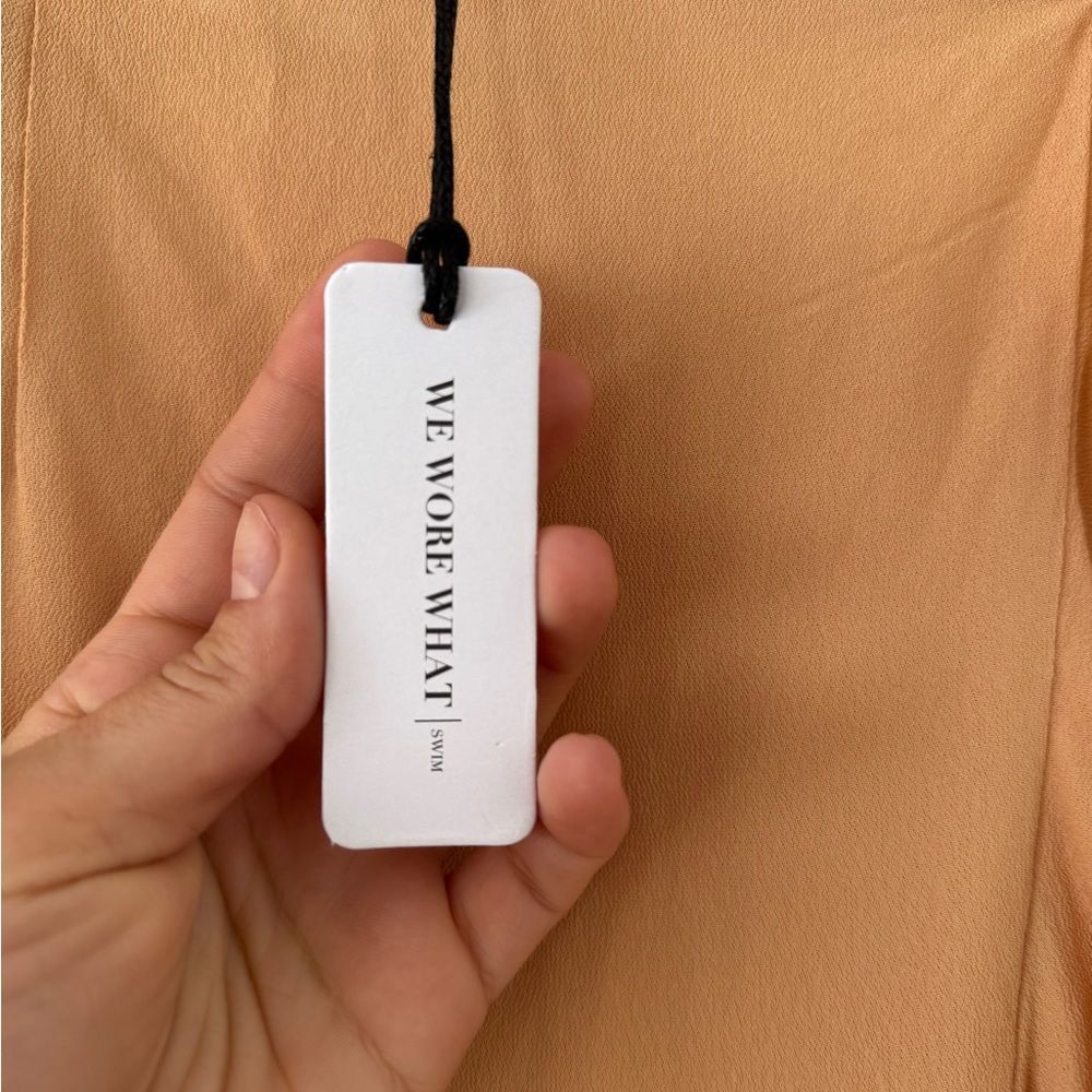 NWT WeWoreWhat Swim Malia Wrap Skirt in Maple Sugar – Size Small - Picture 8 of 10